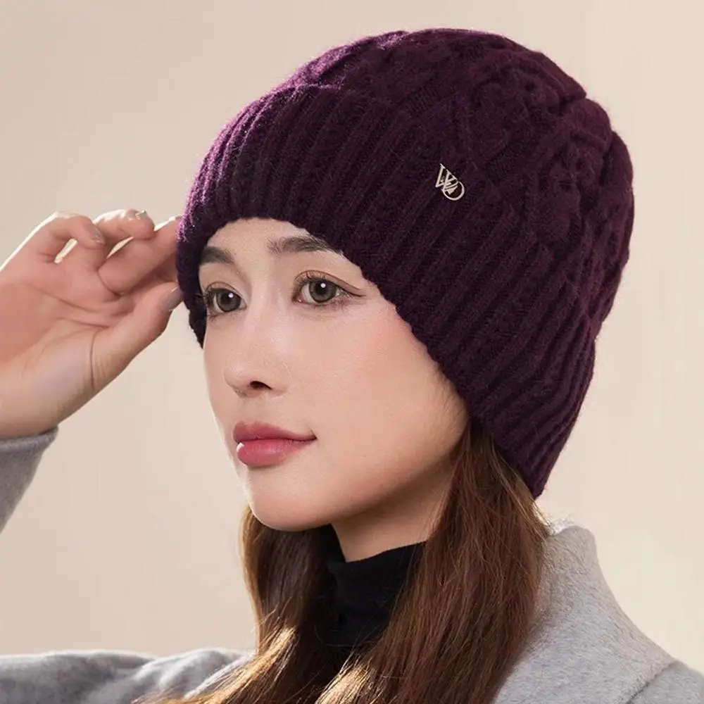 في الهواء الطلق المخملية بطانة قبعة قبعة بونيه الكروشيه محبوك قبعة دافئة الرياضة الشتاء قبعة للنساء #2