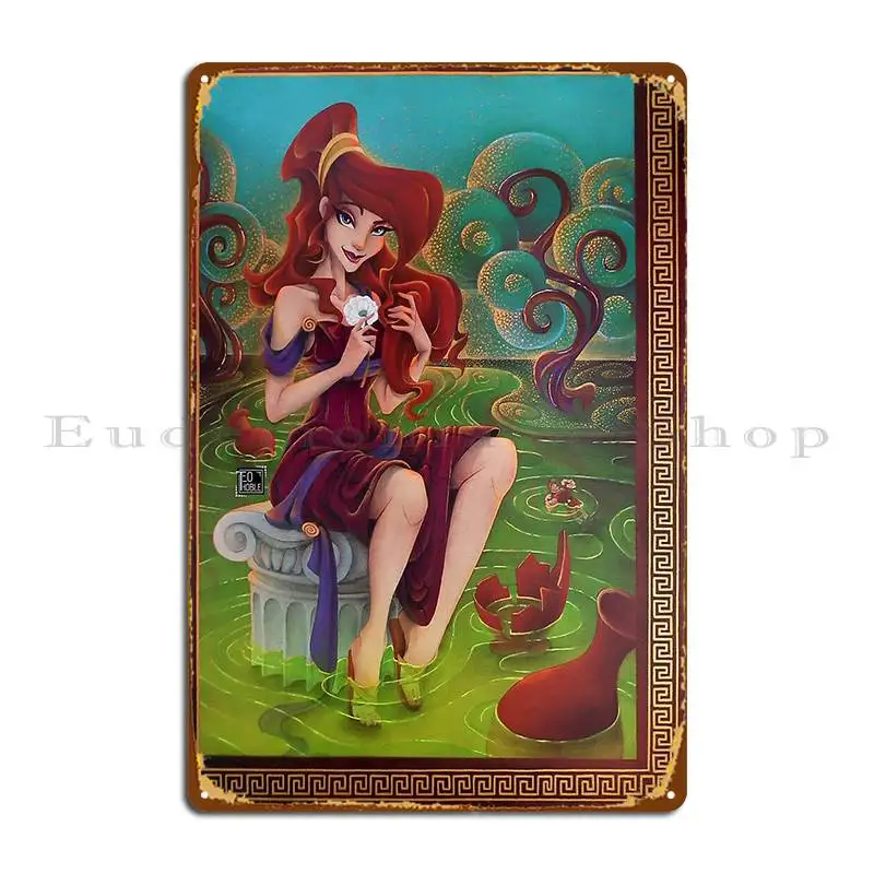 Megara Damsel In Distress Metal Plaque Cinema Living Room Garage Garage Iron Tin Sign Poster