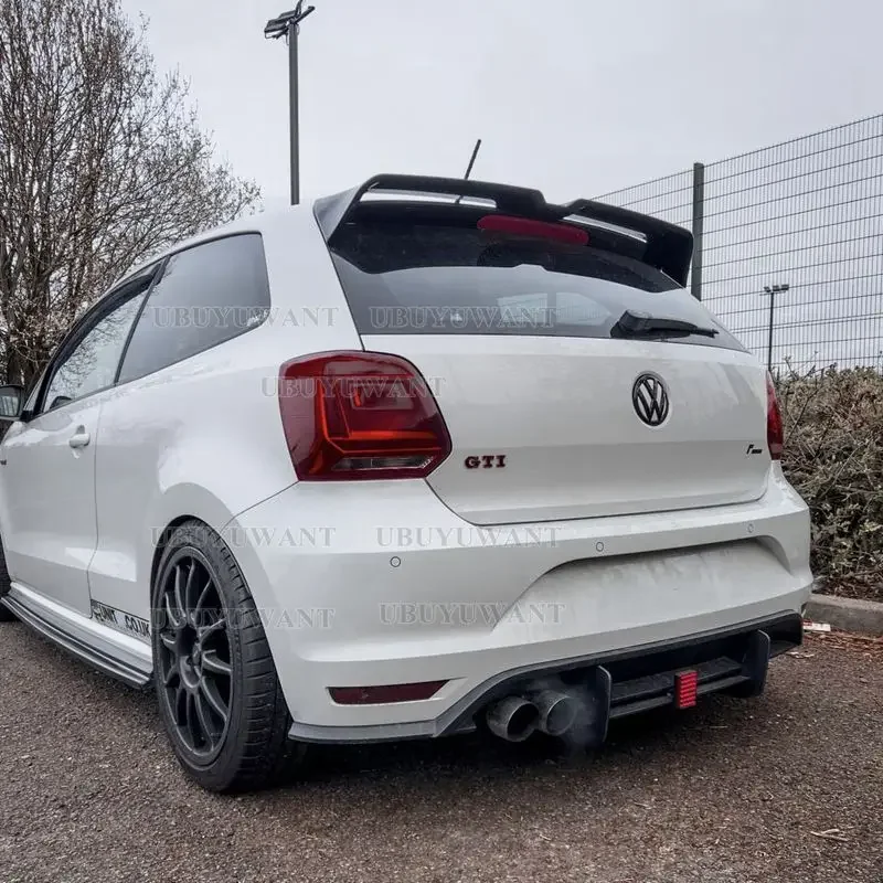 Spoiler dachowy w stylu Oettinger do Volkswagen Polo MK5 6R 6C 2011-2018 Plastikowy tylny spojler ABS do VW Polo Plus 19-21 Wing