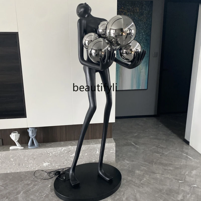 

LBX Humanoid Art Sculpture Floor Lamp Living Room Light Luxury Modern Creative Exhibition Hall Decoration Ornaments