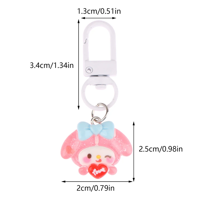 Sanrio Melody tas gantungan kunci kartun Cinnamonroll Hello Kitty lucu liontin telepon Girly item liontin tali dekorasi