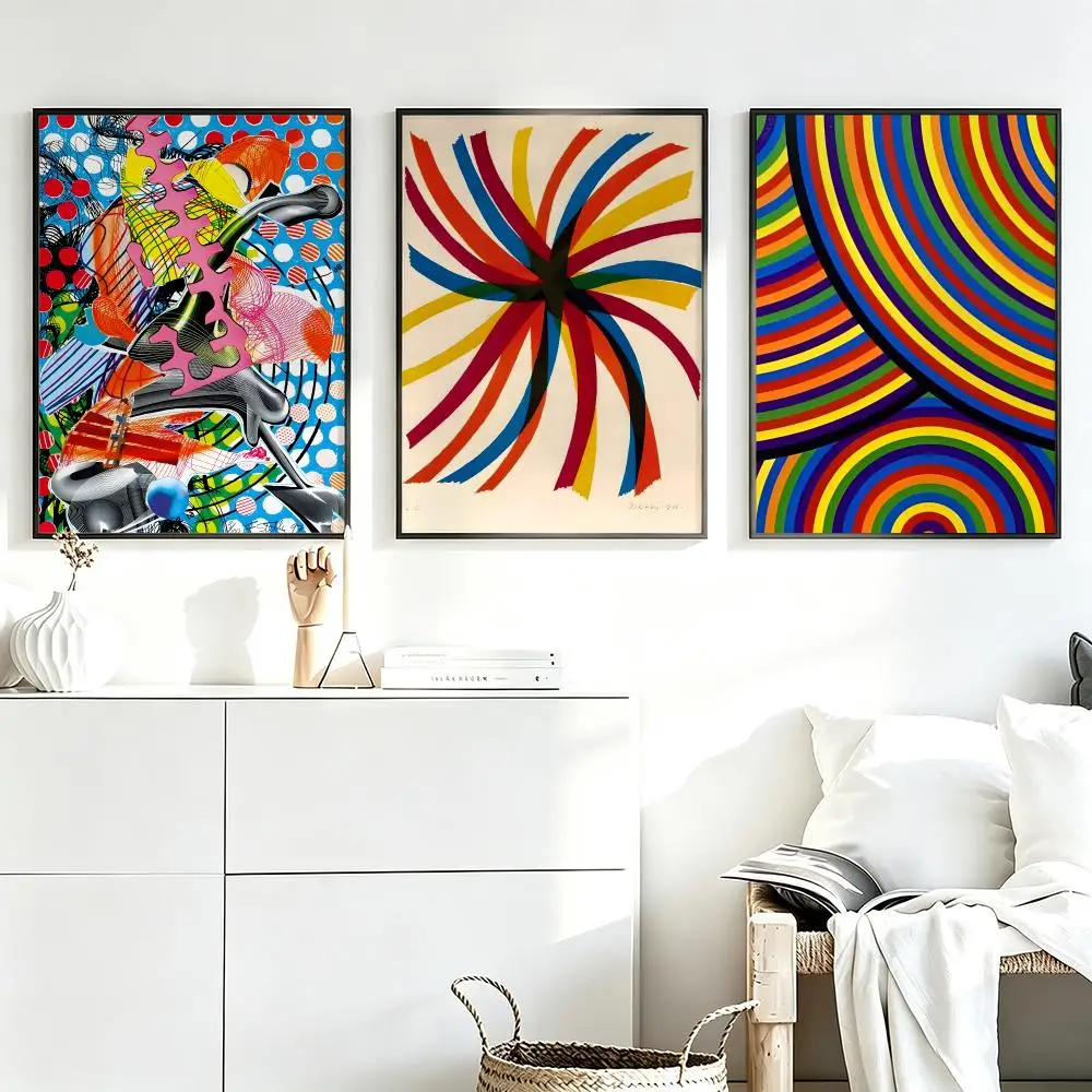 Aesthetic Wall Art Poster Trendy art Frank Stella Poster for Bedroom Dorm Room Home Decor Large Wall Picture Print