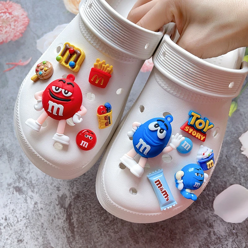 Cartoon Chocolate Hole Shoe Accessories Shoe Charms Garden Cute Candy Bean Detachable Resin Shoe Flower Decorative Buckle