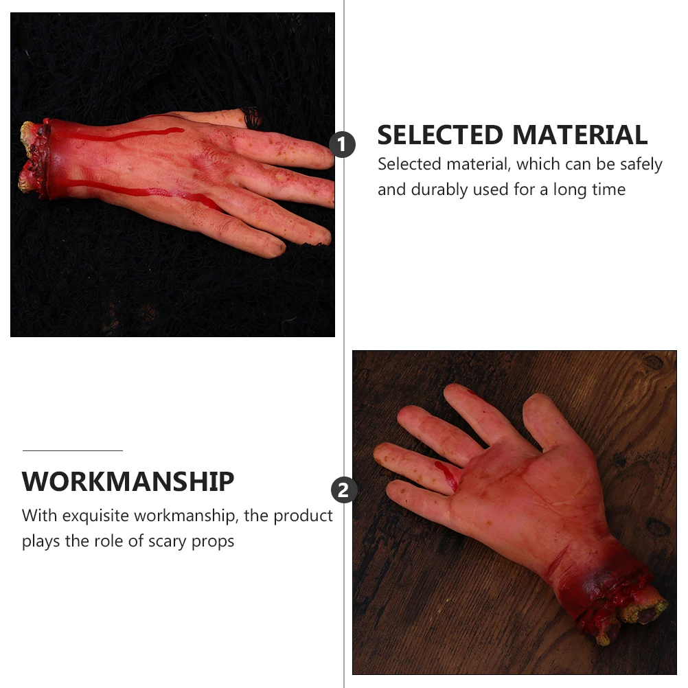 

5pcs Broken Hands Feet Props Scary Halloween Prank Decorations For Haunted House Frightening Human Body Parts