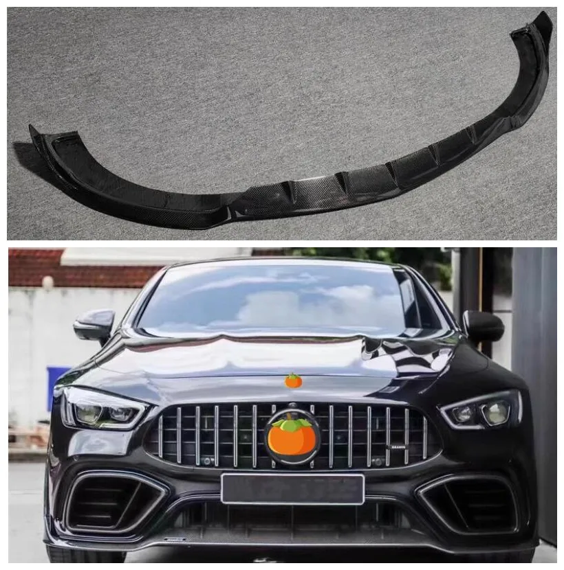 

For Mercedes Benz GT63 2015-2022Real Carbon Fiber Front Bumper Lip Spoiler Full Body Kit