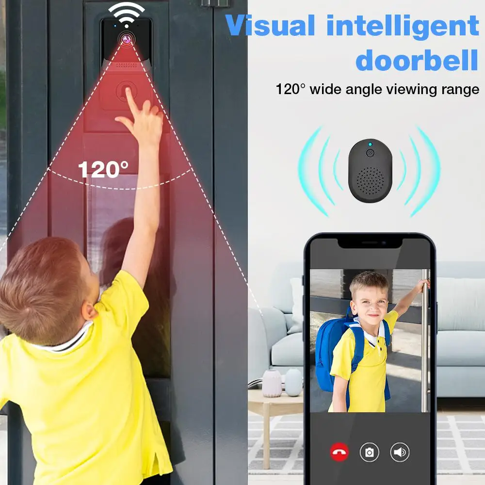 Xiaomi High Resolution Visual Smart Security Doorbell Camera Wireless Video Doorbell With IR Night Vision Real-Time Monitoring