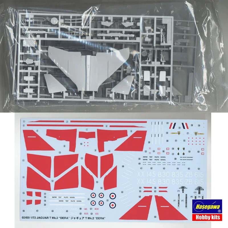 Hasegawa,  Aircraft Model Kit 02459 UK, Jaguar T Mk.2 DERA 1/72 Assemble Model