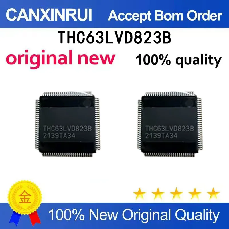 (5pcs-100pcs)New THC63LVD823B THC63LVD823 QFP100 Integrated Circuit Chip/LCD Power IC