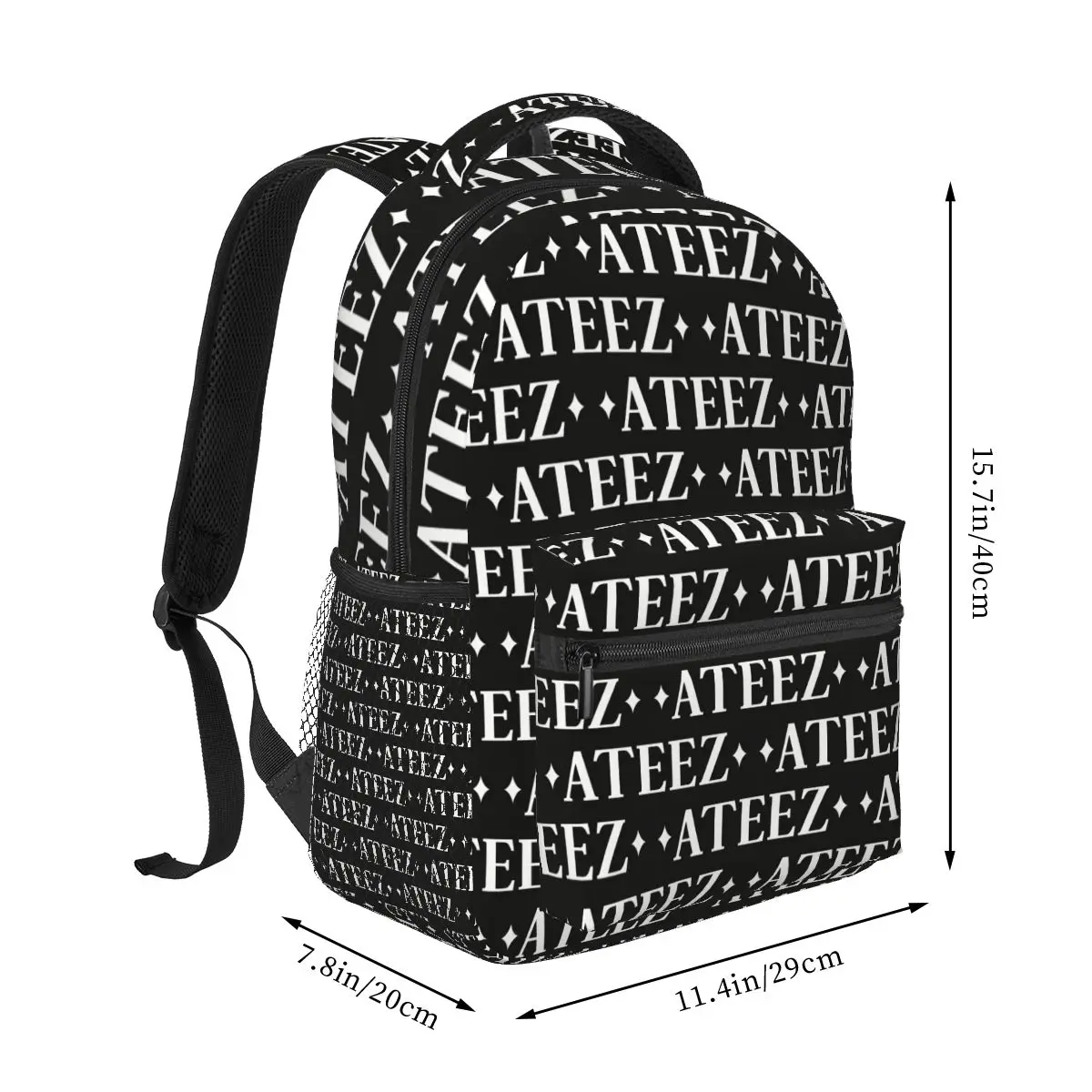 Korean ATEEZ The World Ep Fin Will Tour Backpack Hot Sale Daypack  Boys Girls BookBag School Bag Shoulder Bags for Men Women
