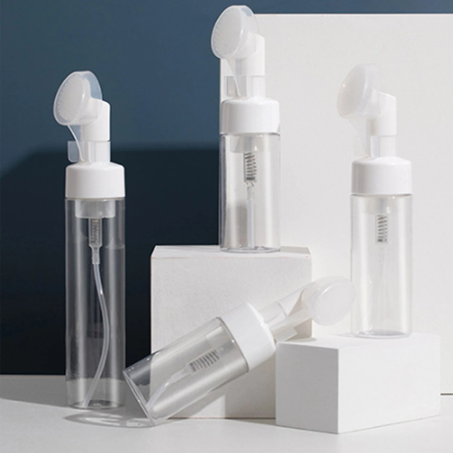 

100ml/150ml/200ml Foaming Soap Bottle Empty Plastic Facial Cleanser Pump Bottle Refillable Lotion Shampoo Dispenser