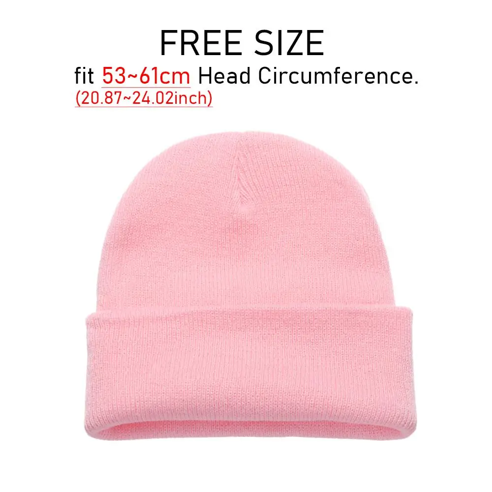 18 Colors Solid Cute Ladies Casual Cap Female Beanie Caps Knitted Beanies Warmer Bonnet Winter Autumn Hats