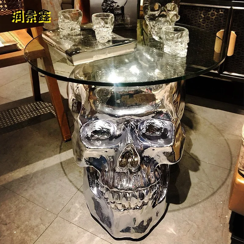 Modern coffee table creative skull personality simple small side table special-shaped living room study bar B & B