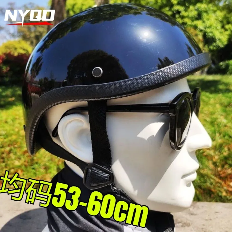 

Retro Japanese Style Motorcycle Half Helmet Water Drop Vintage Lightweight Safety Helmet Unisex for Electric Scooter