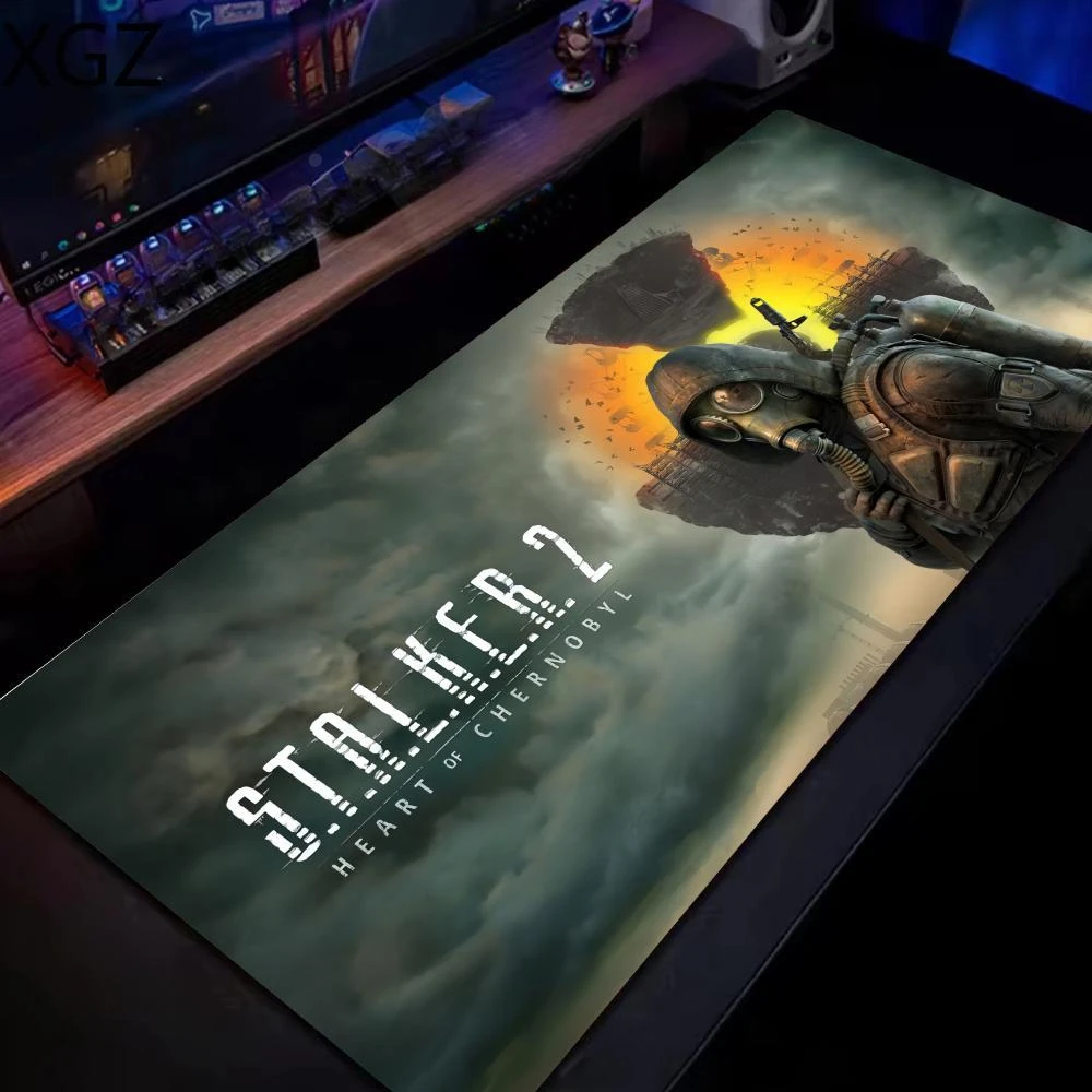 XXL 90X40 см Коврик для игровой мыши Stalker 2 HD, большой коврик для стола, нескользящий, моющийся, с блокировкой краев, подходит для домашнего использования в киберспорта