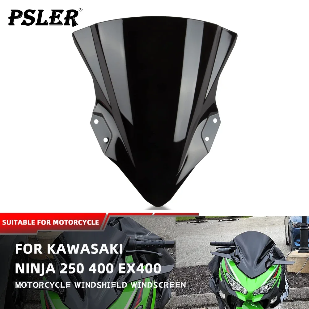 Motorclycle Accessories Windshield Windscreen Fairing Screen Double Bubble Motos For Kawasaki Ninja 250 400 EX400 2018-2022