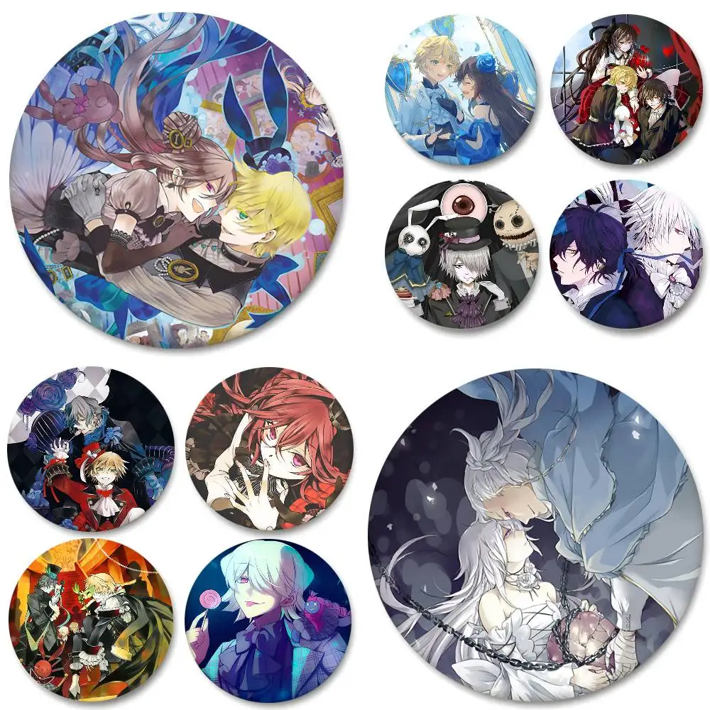 Anime Pandora Hearts Rundes Abzeichen, kreative Brosche, Kleidung, Rucksack, Zubehör, Anstecknadel