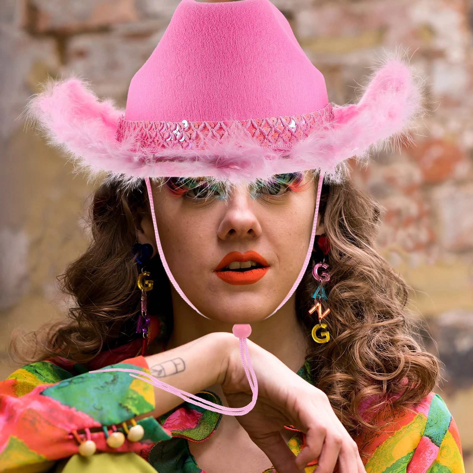 

Western Cowboy Cowgirl Hat For Women Women Cow Hat Hats Party Accessories Adjustable Hats Cowgirl