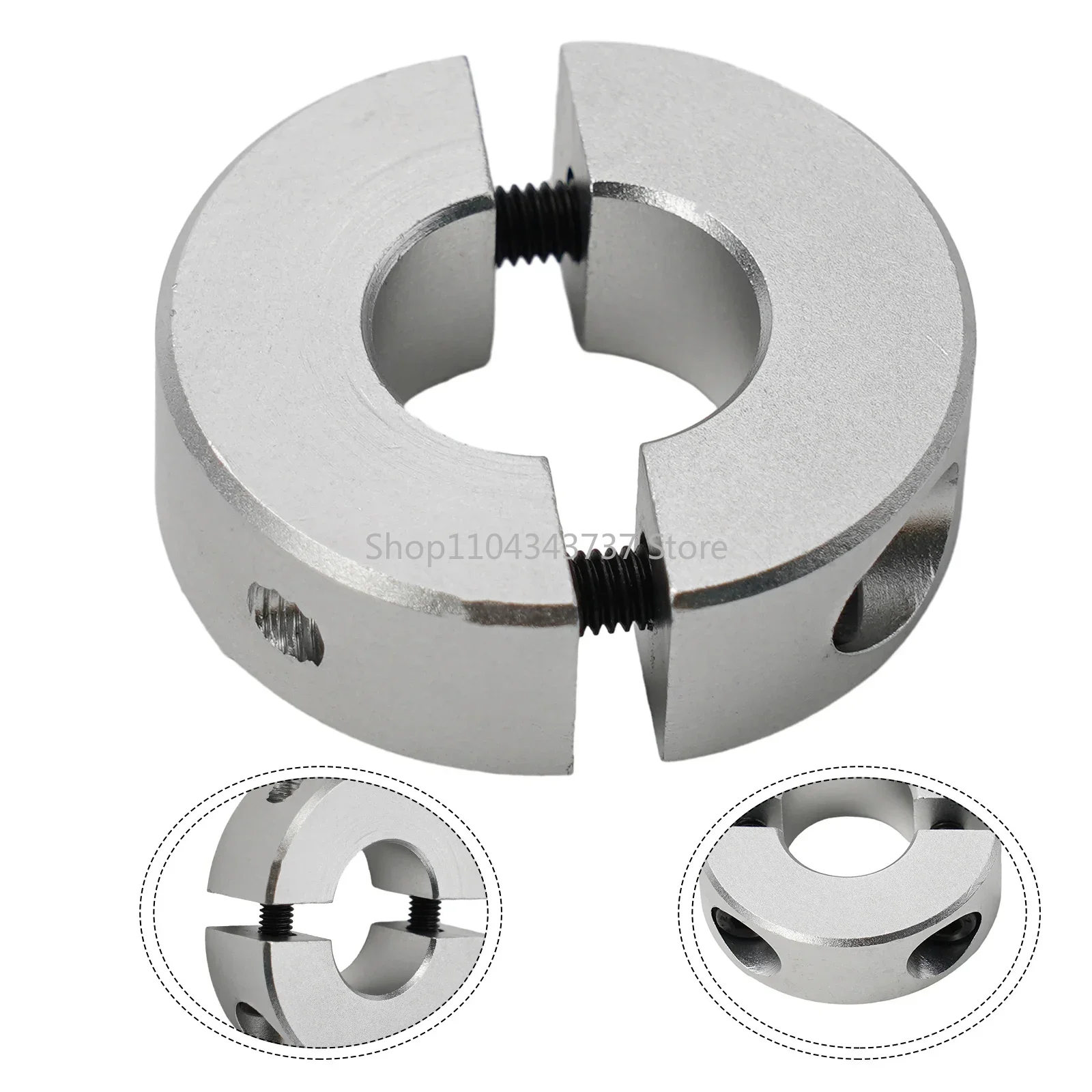 1pc 3-100mm Shaft Collar Aluminum Alloy Linear Motion Clamp With Screws Clamp Collar Double Split Clamp Type