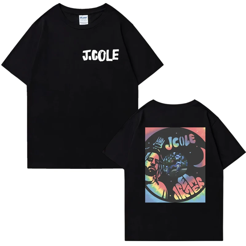 

J Cole New album Double Sided Printed short sleeve t-shirts Men Women vintage Hip Hop streetwear Unisex Cotton clothing T shirt