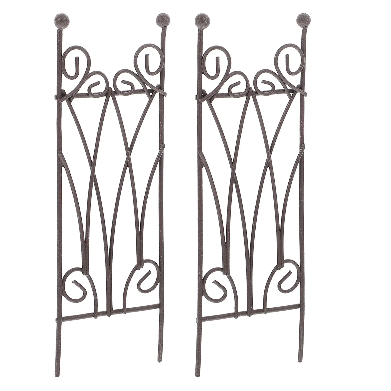 2Pcs Small Iron Trellis for Climbing Plants Potted Plant Support Decorative Mini Garden Trellis Indoor Outdoor Plant Stand