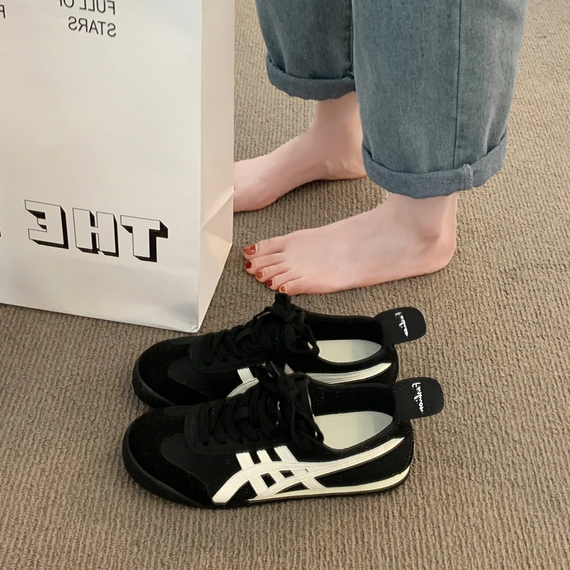 

Women Shoes Sneakers Casual Flats Canvas Shoes Lace Up Summer Trend Dress Zapatos Mujer Breathable Shallow New Ladies Shoes