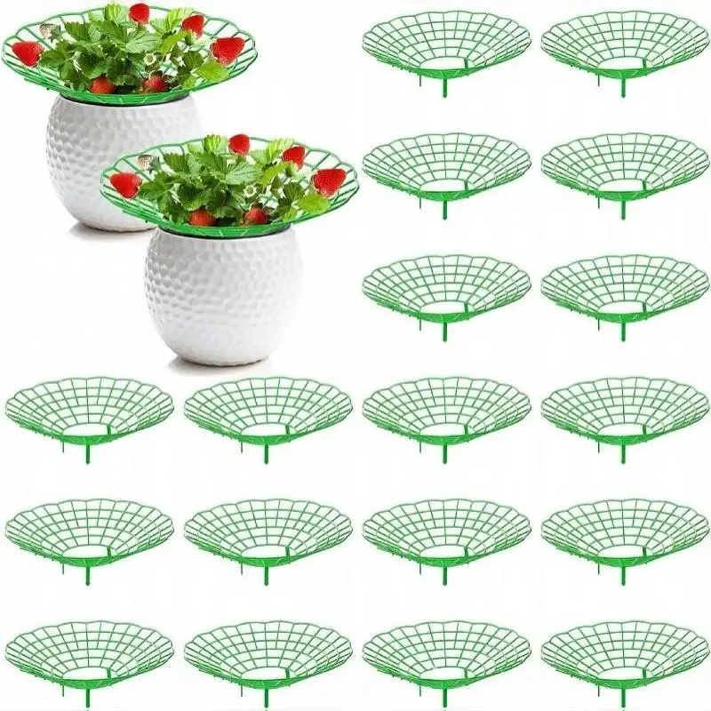 (.) 10pcs Green Strawberry Planting Racks Watermelon Support 3 Legged Plant Protector Easy Assembly