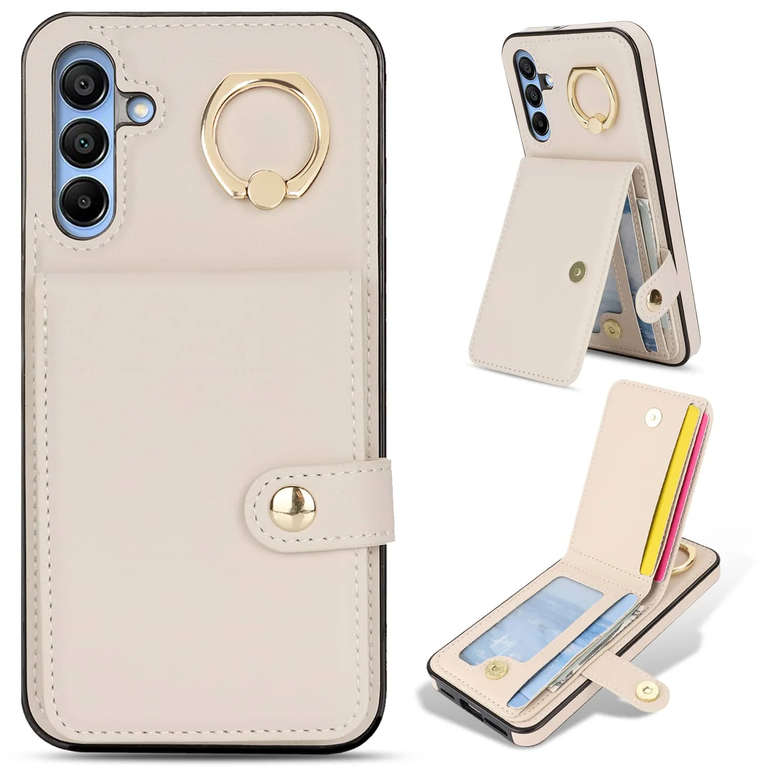 for Samsung Galaxy A55/A54/A53/A35/A25/A15/A14 5G Case with Card Holder,Wallet Case for Women,Flip Folio Book PU Leather Cover