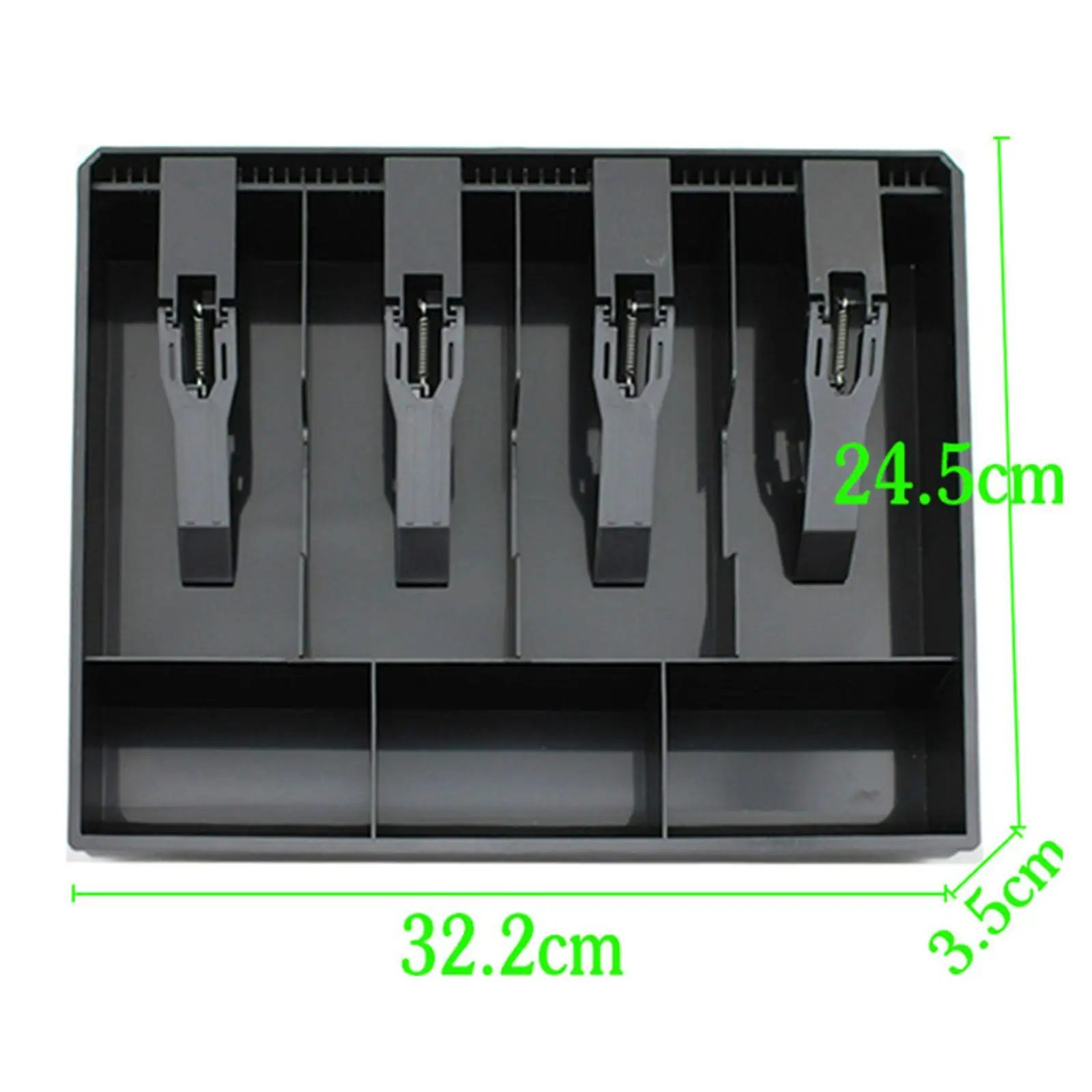 4 Bill Slots Register Drawer Tray Classify Store Money Storage Box for Restaurants