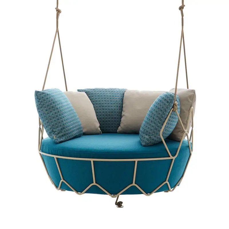 

Nordic style outdoor hanging rocking chair modern metal basket hammock swing environmentally friendly, durable and lightweight