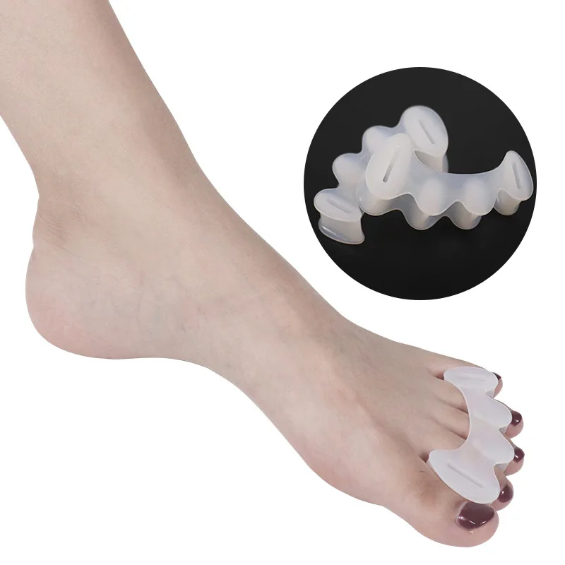 

100pcs=50pairs Gel Hard Silicone Separators Pedicure Bunion Corrector Hammer Foot Care Toe Finger Hallux Valgus Straightener