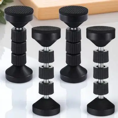 4Pcs Adjustable Threaded Bed Frame Stoppers Anti-Shake Headboard Stoppers for Wall Bed Stabilizer Noise Fixing