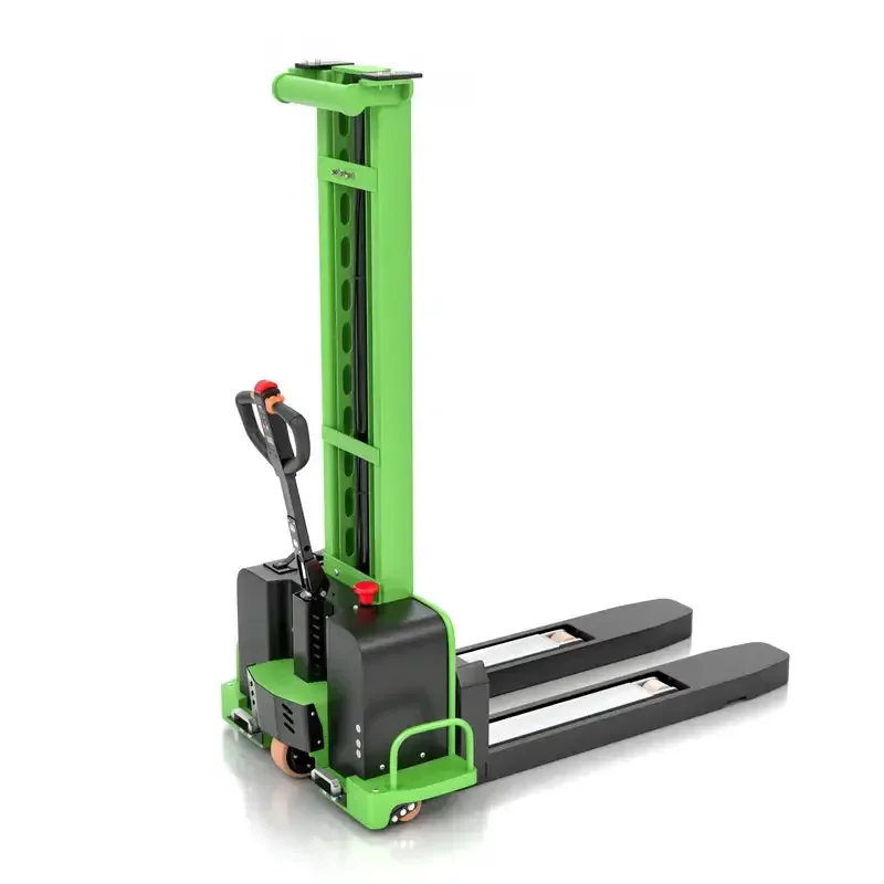 Lightweight Reliable Self Load Stacker #1100 lbs Semi-Electric Full Electric Self Stacker