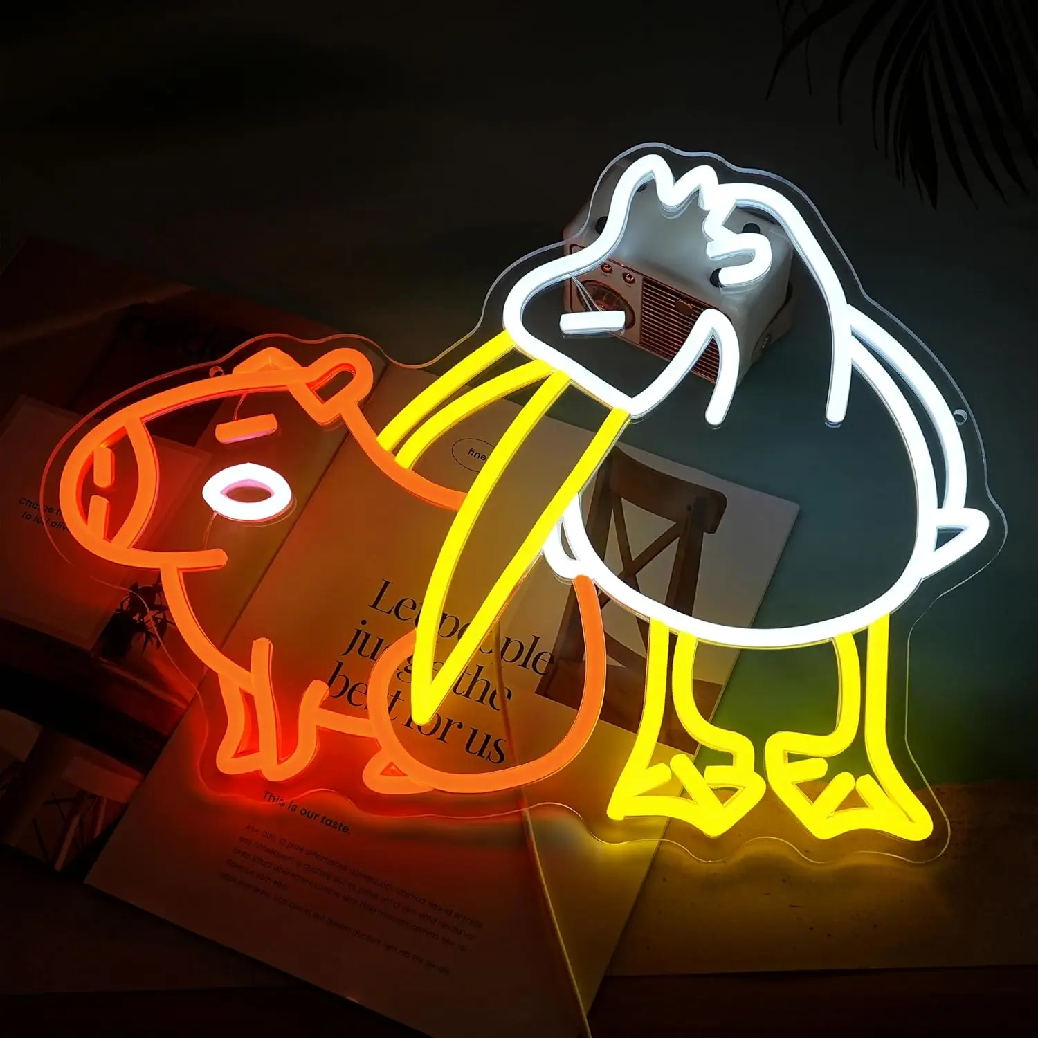 Capybara Neon Sign LED Wall Art USB Powered  Cute Animal Glow Aesthetic Bedroom Kids Room Living Space Party Chill Vibes Decor
