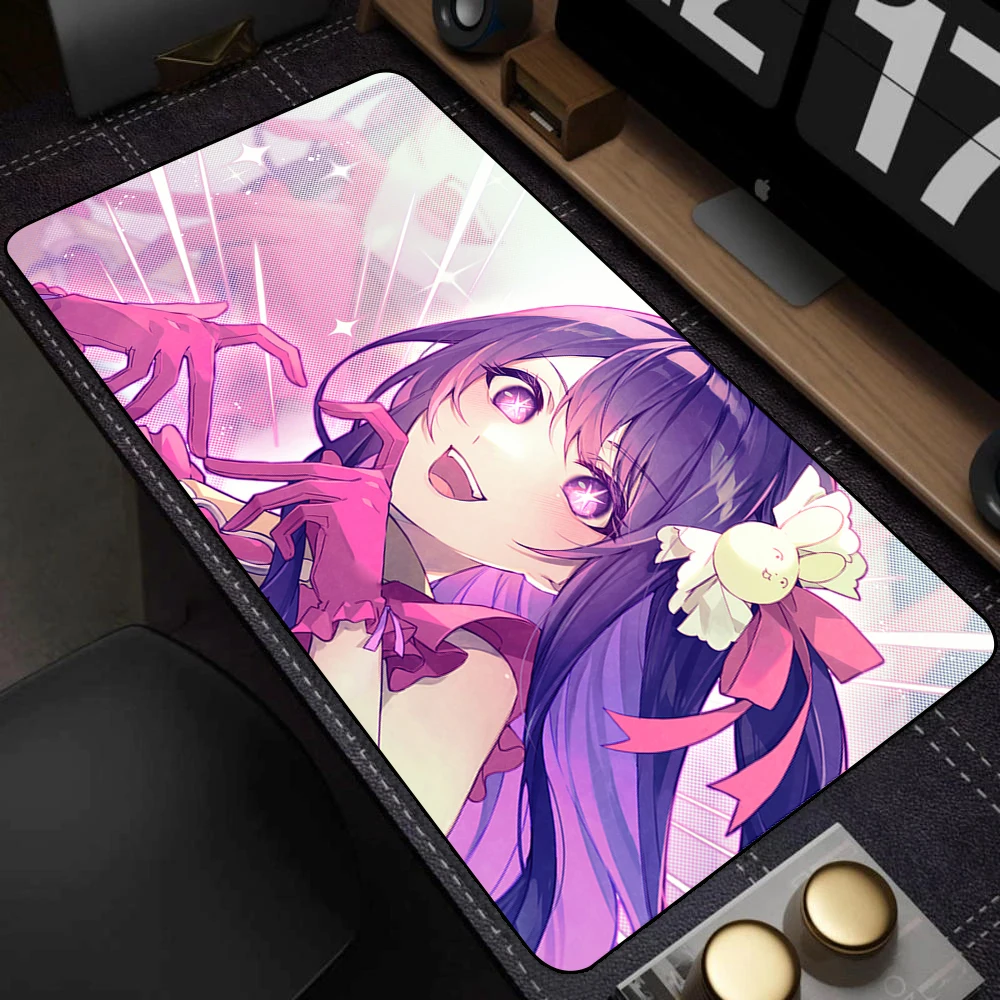 Anime Oshi no ko Large XXL Mouse Pad Manga Hoshino Ai Arima Kana Ruby Mousepad Computer Keyboard Accessories Desk Mats 900x400