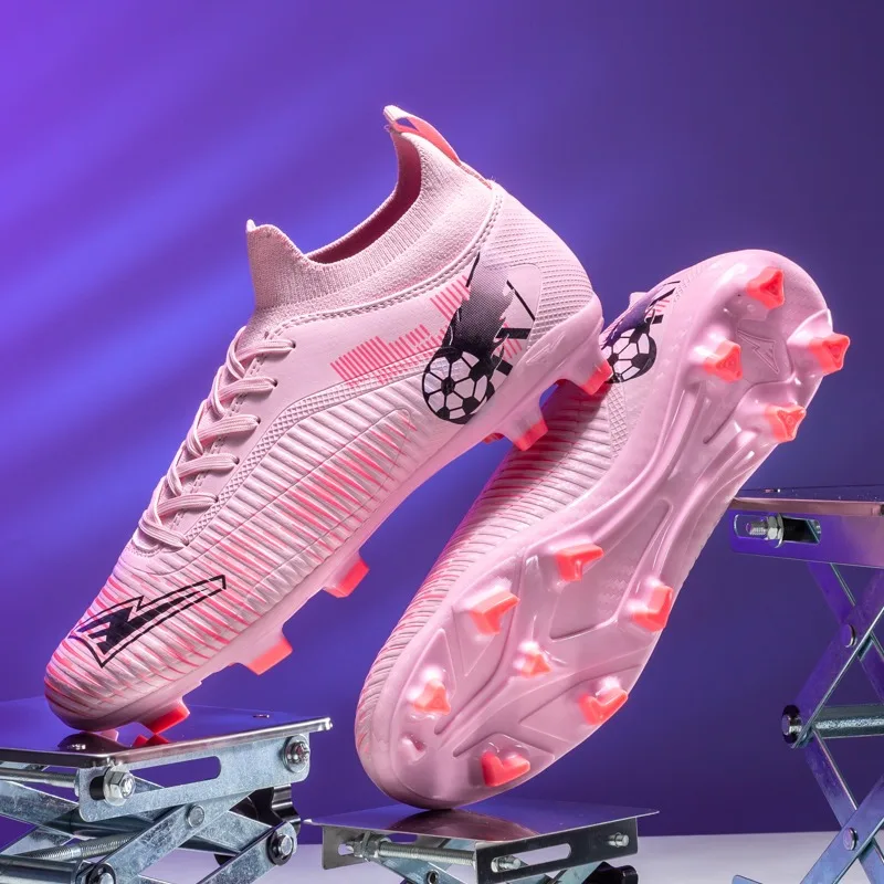 

New Men's Football Cleats Firm Ground Outdoor Professional Football Shoes Lightweight Sports Women's Sneaker Rugby Boots