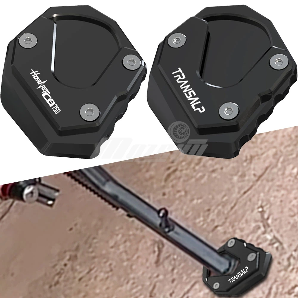 

Motorcycle Side Stand Enlarger Kickstand Enlarger Plate Pads For Honda CB750 Hornet XL750 Transalp 750 2022-2023-2024-2025-2026