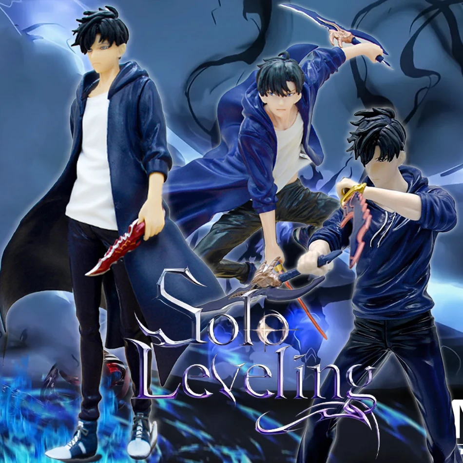 

In Stock Solo Leveling Shadow King Figure Sung Jinwoo Cheng Xiaoyu Handheld Model Desktop Ornament Anime Collection Model Gifts