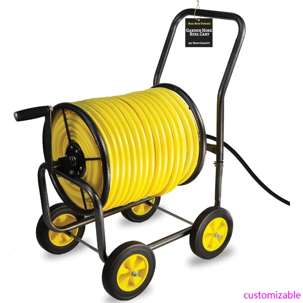 

Тележка для садового шланга, сверхмощная катушка для шланга с колесами, уличная тележка для водяного шланга для заднего двора, сада или газона