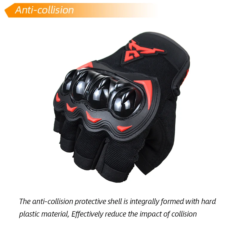 Summer Motorcycle Cycling Half Finger Gloves Touchscreen Motocross Gloves Comfortable Breathable Motorbike Gloves Wear-resistant