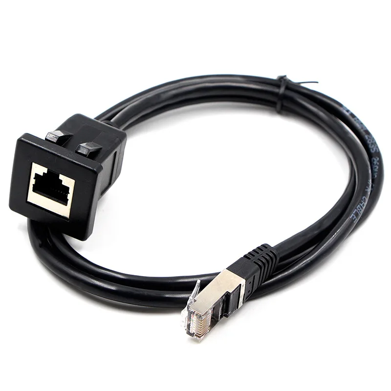 Cavo Ethernet angolato RJ45 Cavo di prolunga di rete universale Gigabit Cat5 maschio-femmina Rame CAT5E Rj45 Extender 1m