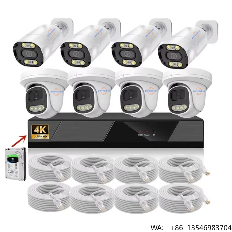 Wholesale 8MP POE IP CCTV Camera System Top 10 Quality 8-Channel Complete Metal Night Vision Wide Angle NVR Top Manufacturer
