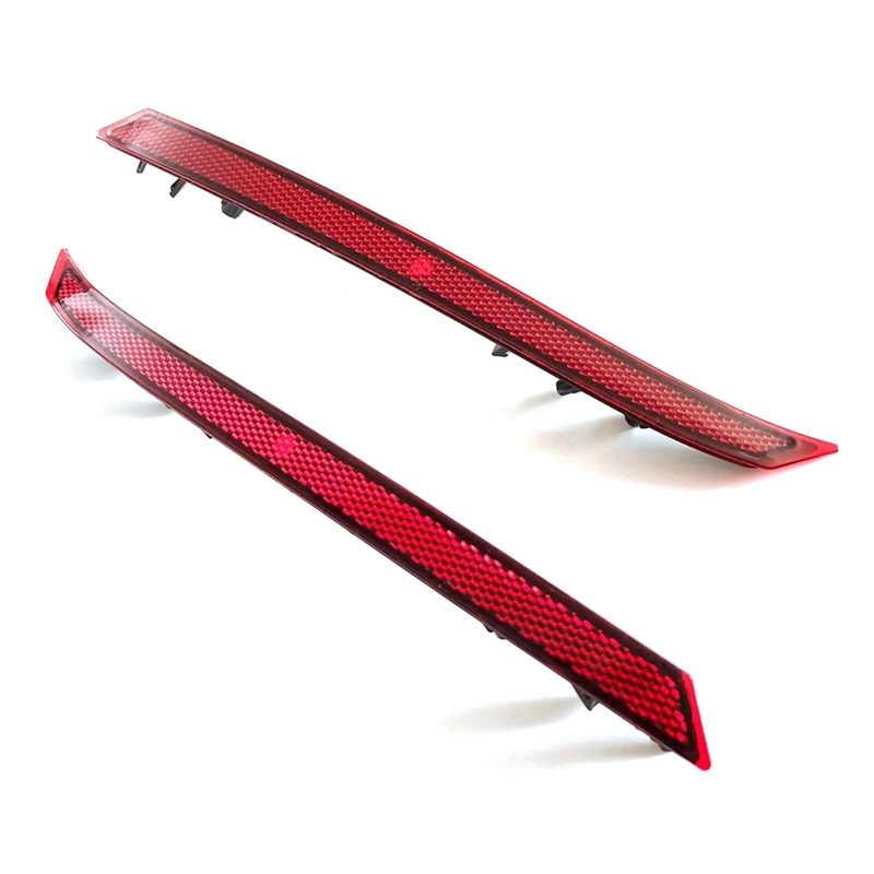 1 Pair Automotive Rear Bumper Reflector Bumper Reflector Strip ABS Red For Range Rover Velar L560 2017-2023 LR093435 LR093436