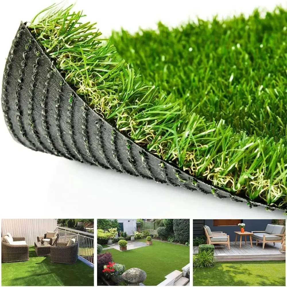 BestsellerArtificial Grass Turf Outdoor, 7FT x 15FT (105 Square Feet) 1.38" Thick Fake Realistic Pet Grass Rug Synthetic Lawn Ca