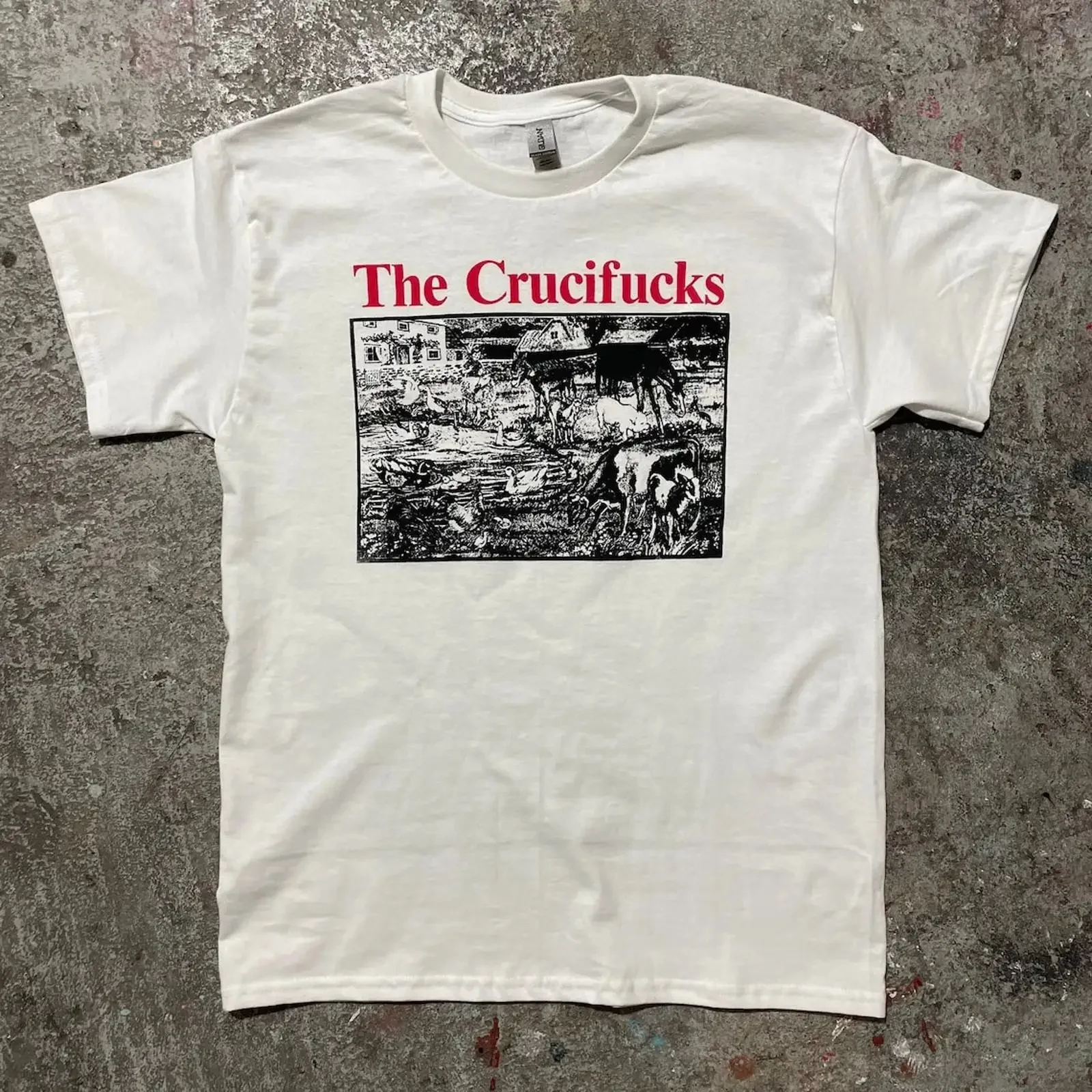 The Crucifucks Shirt T-Shirt, Punk-Shirts, Kanada, Vintage, gewaschen, bequeme Designerkleidung, weiche Grafik, Herren-Streetwear, leicht.