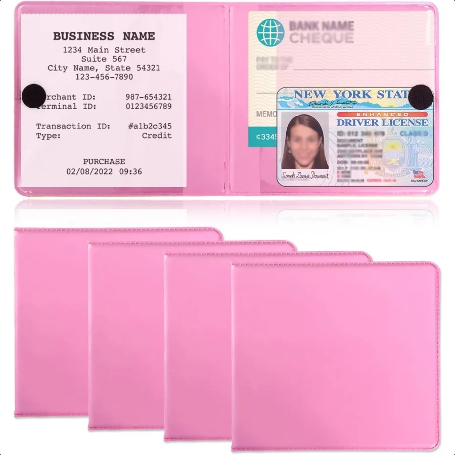 4 قطع من حامل تأمين تسجيل السيارة الأصلي لبطاقة القفازات منظم ملحقات السيارة الداخلية مثالية لمعظم السيارات Tru