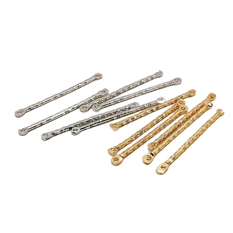 Drążek metalowy biały K złoty kolor szpilki kolczyk akcesoria wisiorek naszyjnik złącze dla Diy materiał biżuteria znalezienie Making 20 sztuk