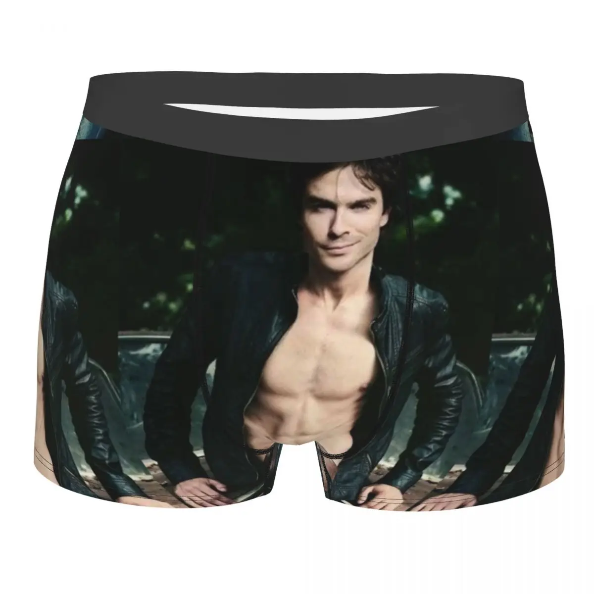 Custom Novelty The Vampire Diaries Boxers Shorts Underpants Male Stretch Ian Somerhalder Briefs Underwear