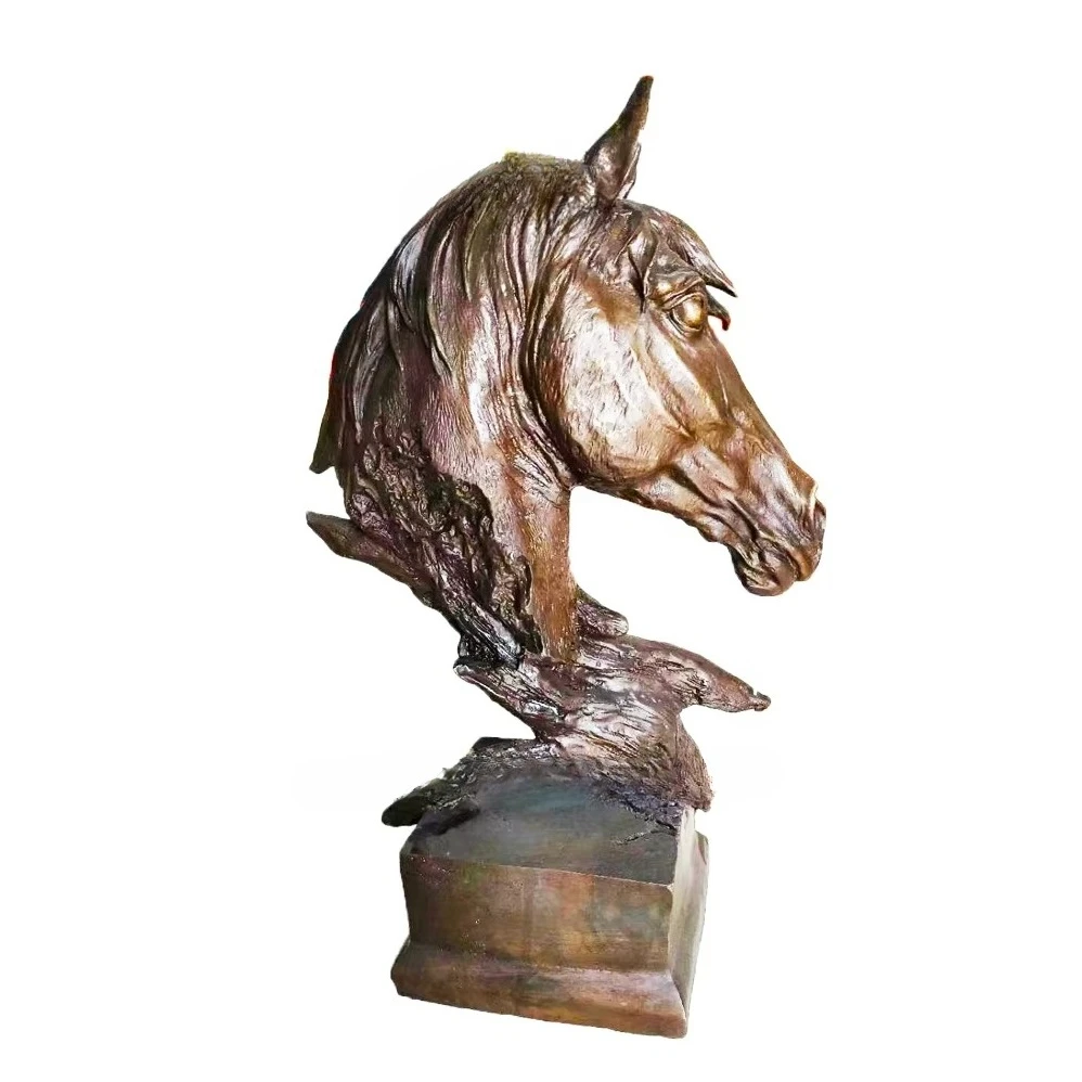 Fiberglass horse head statue statue resin animation christmas halloween thanksgiving spring festival graduation new year easter
