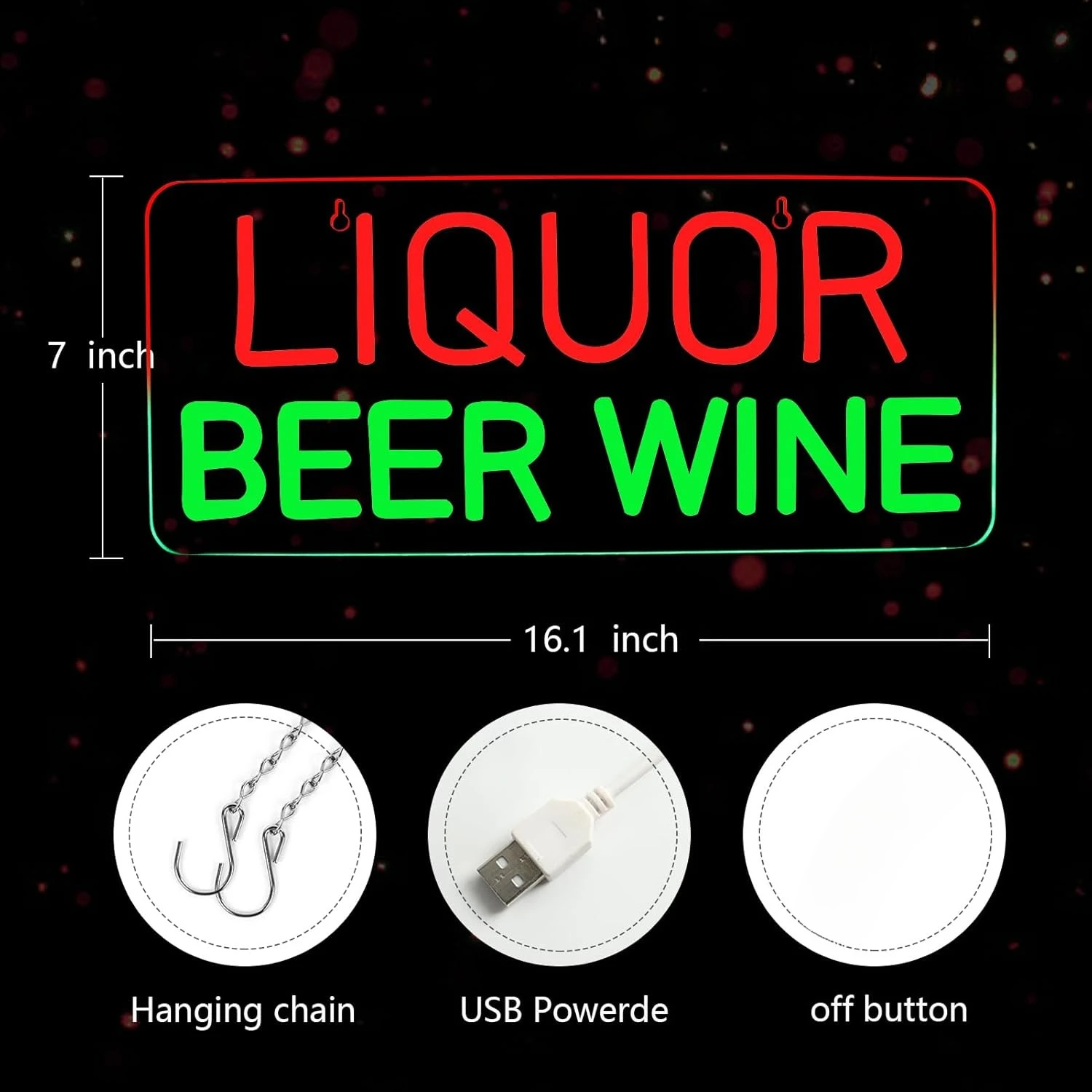 주류 맥주 와인 네온사인 USB 디밍 가능 LED 네온 조명 (주류 판매점, 바, 맨케이브, 펍 장식, 와인 애호가, 바텐더 선물용)