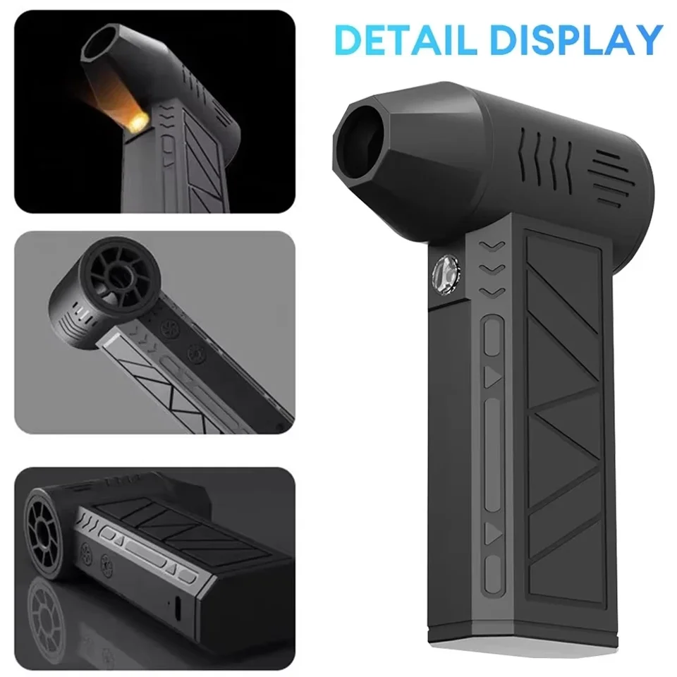 

HOT New Mini Air Blower with Extra Nozzle 130000RPM Violent Fan Turbo Jet Fan Wind Speed 39.5m/S Electric Blower Blow Dust Dryer